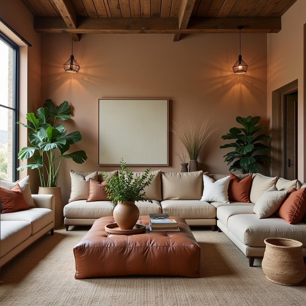 farmhouse boho living room 3