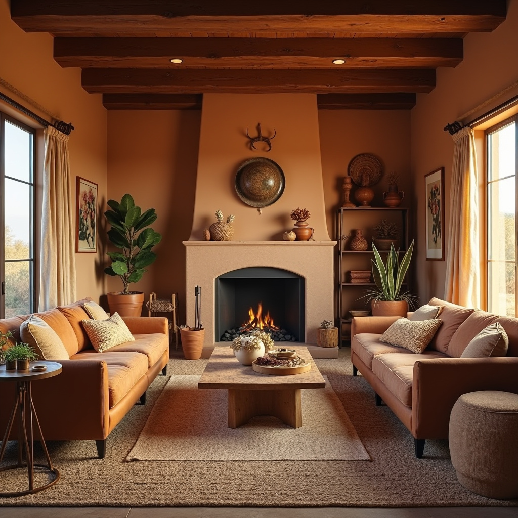 farmhouse boho living room 30