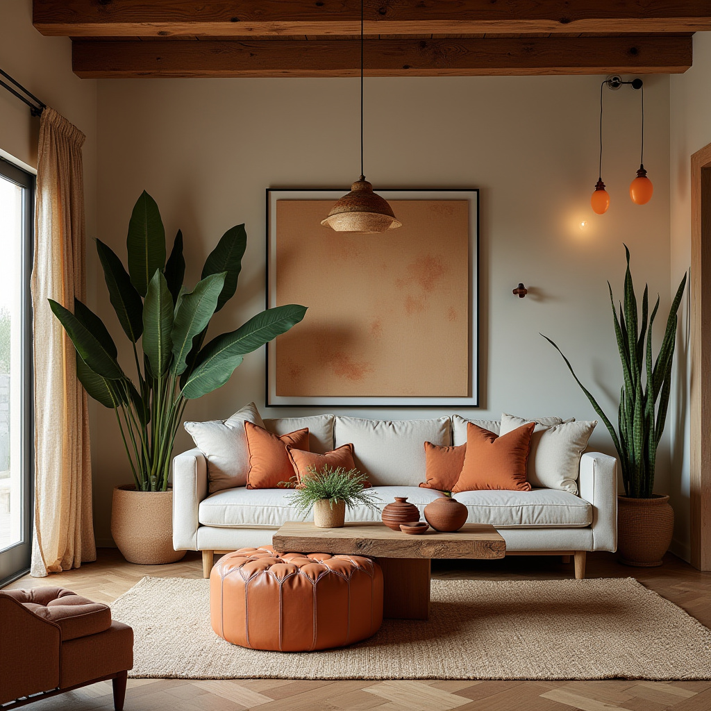 farmhouse boho living room 4