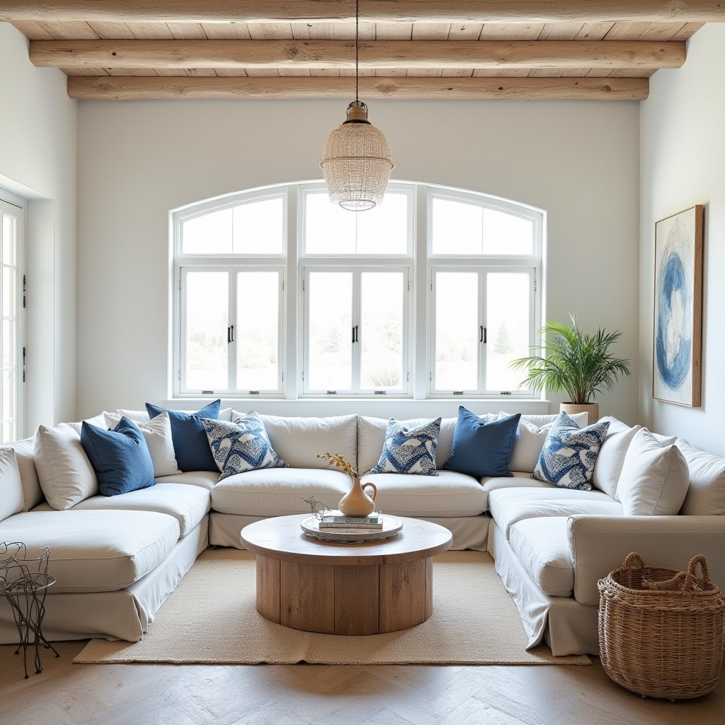 farmhouse boho living room 7