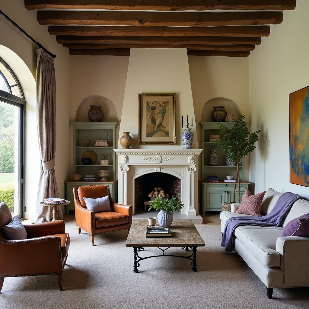 farmhouse boho living room 9