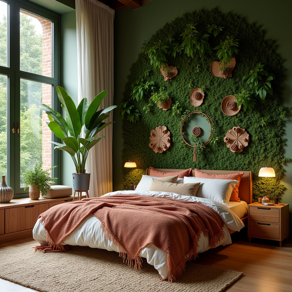 green boho bedroom 7