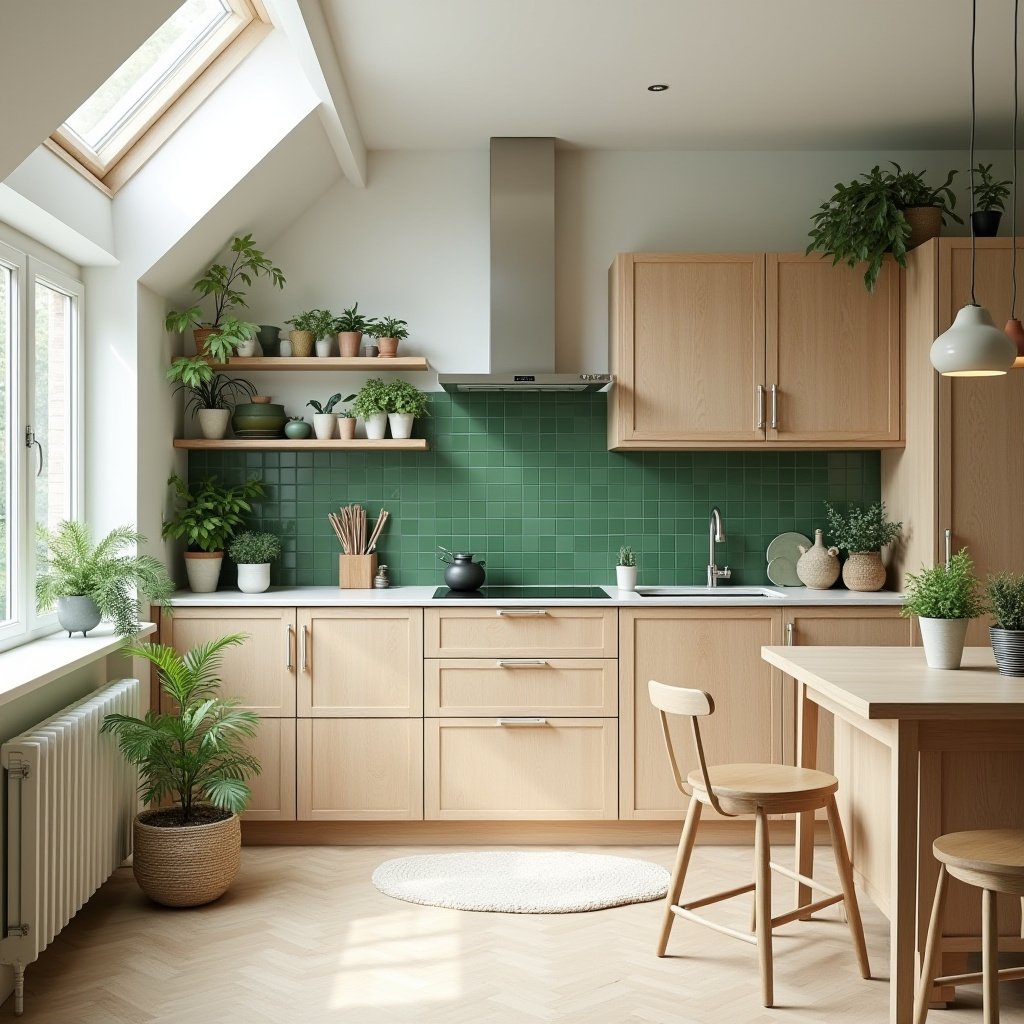 green boho kitchen 21