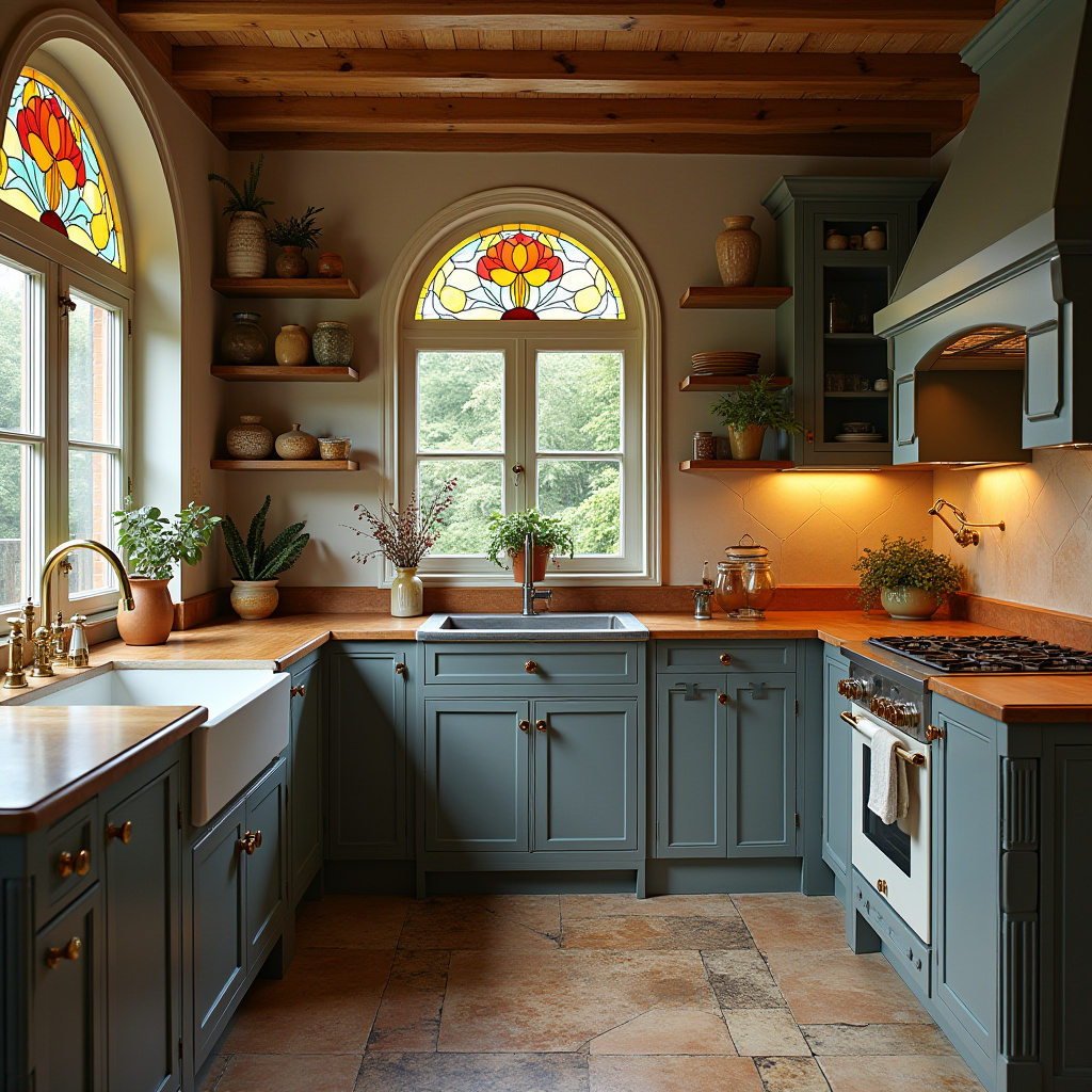 grey boho kitchen 17