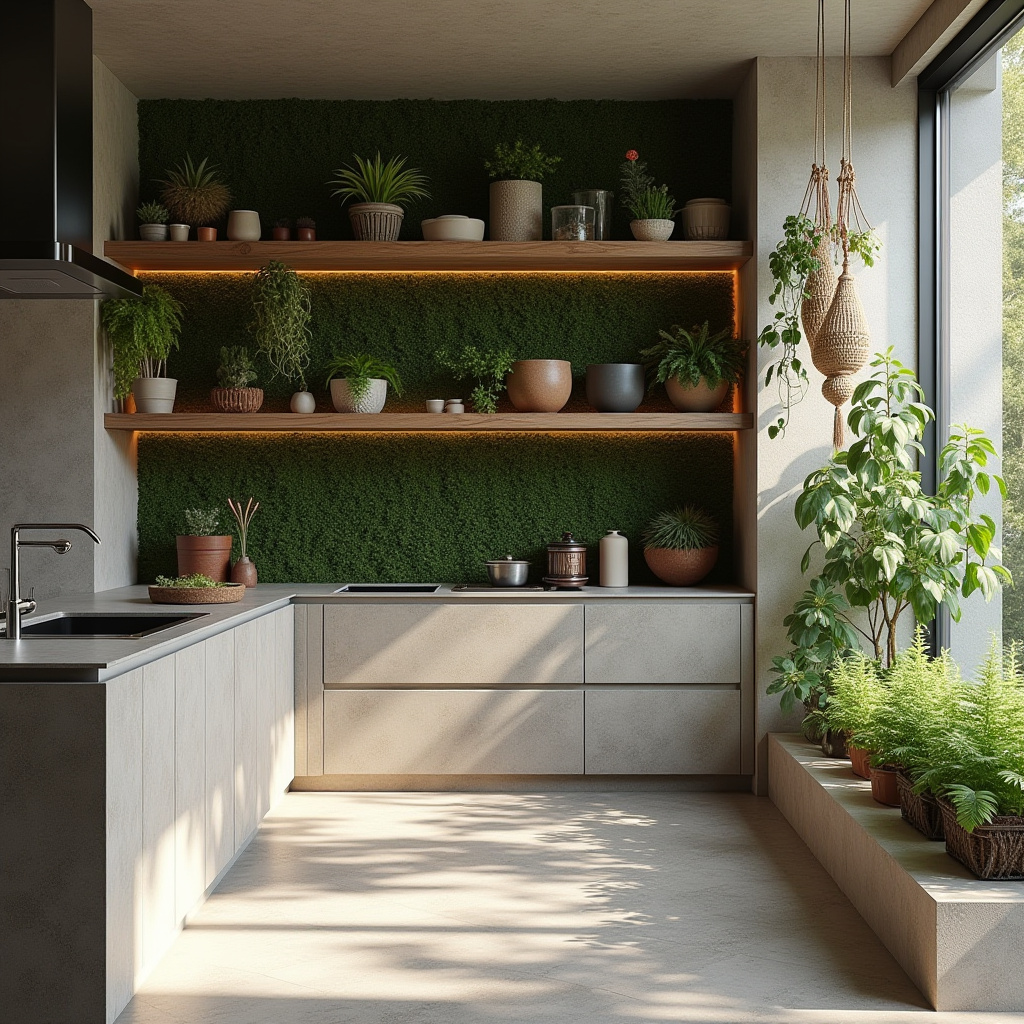 grey boho kitchen 19