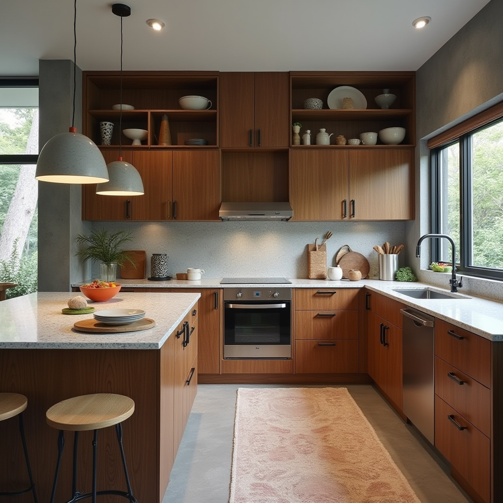 grey boho kitchen 23