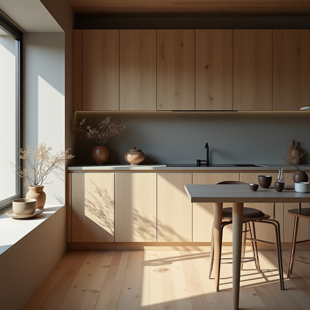 grey boho kitchen 27