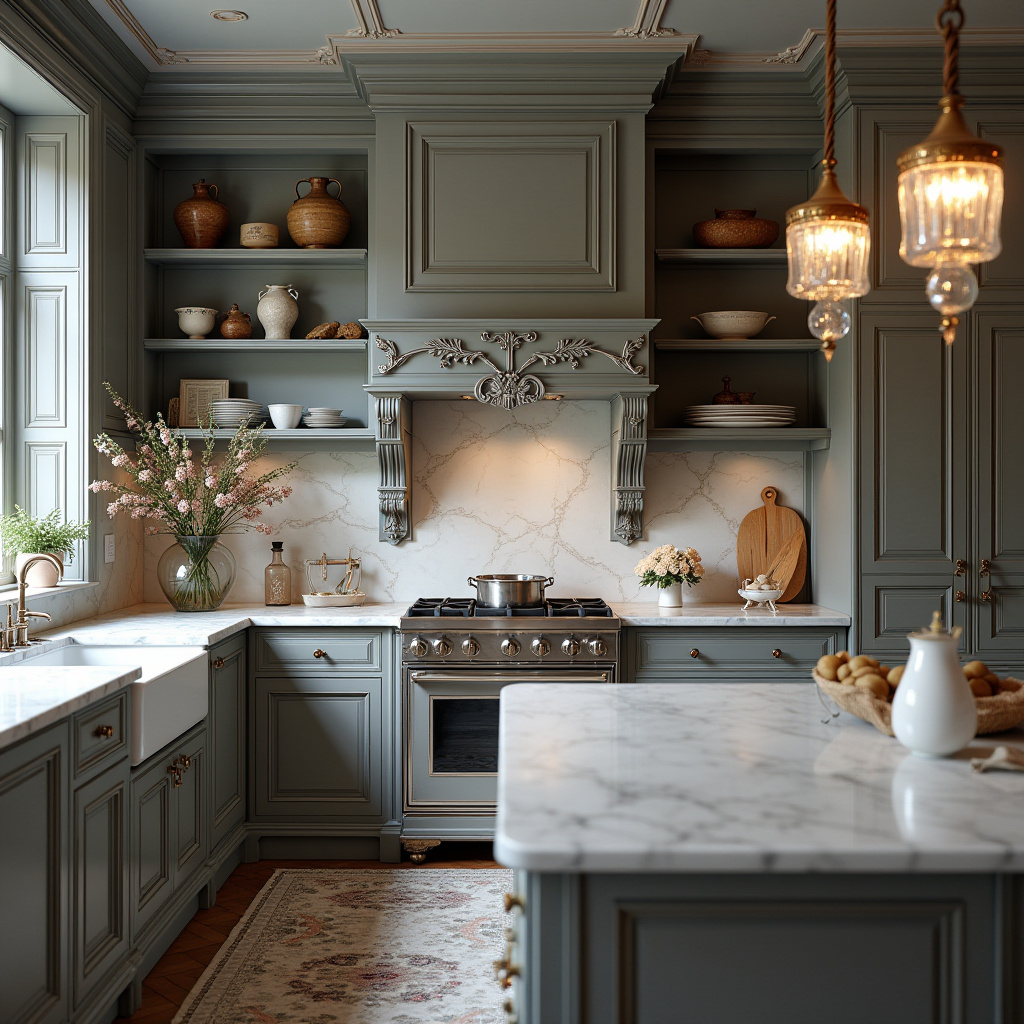 grey boho kitchen 31