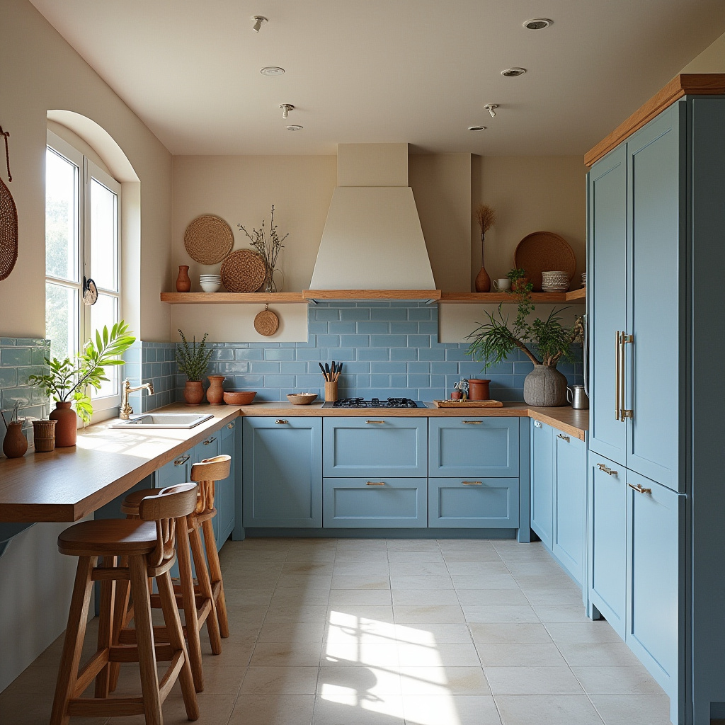 grey boho kitchen 33