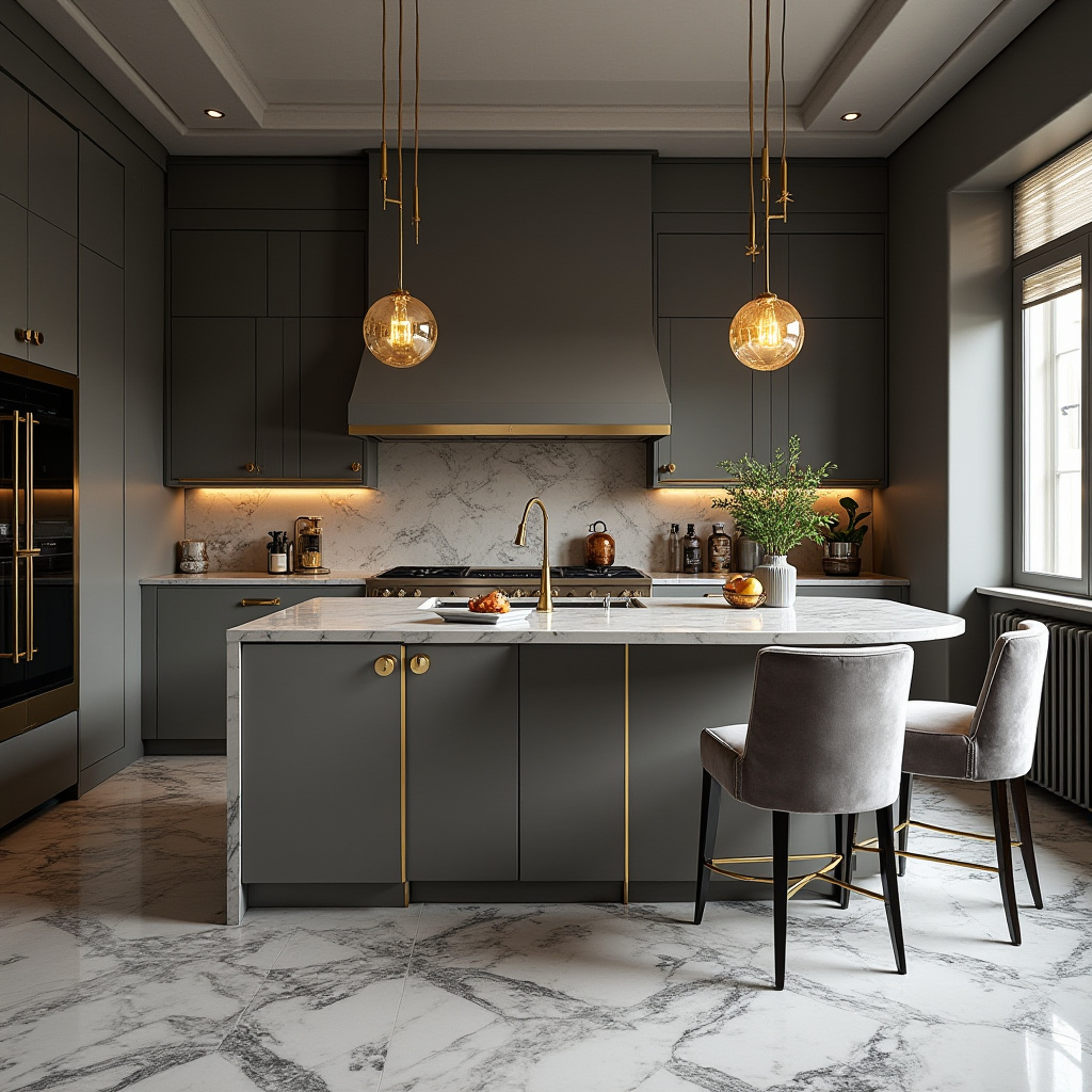 grey boho kitchen 36