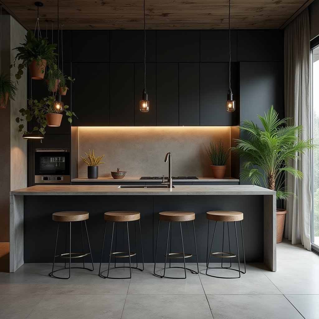 grey boho kitchen 40