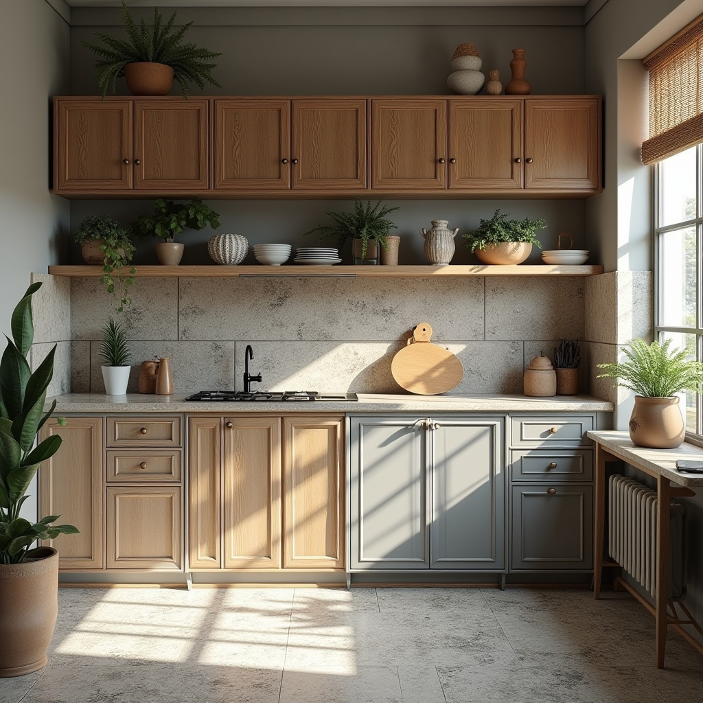 grey boho kitchen 5