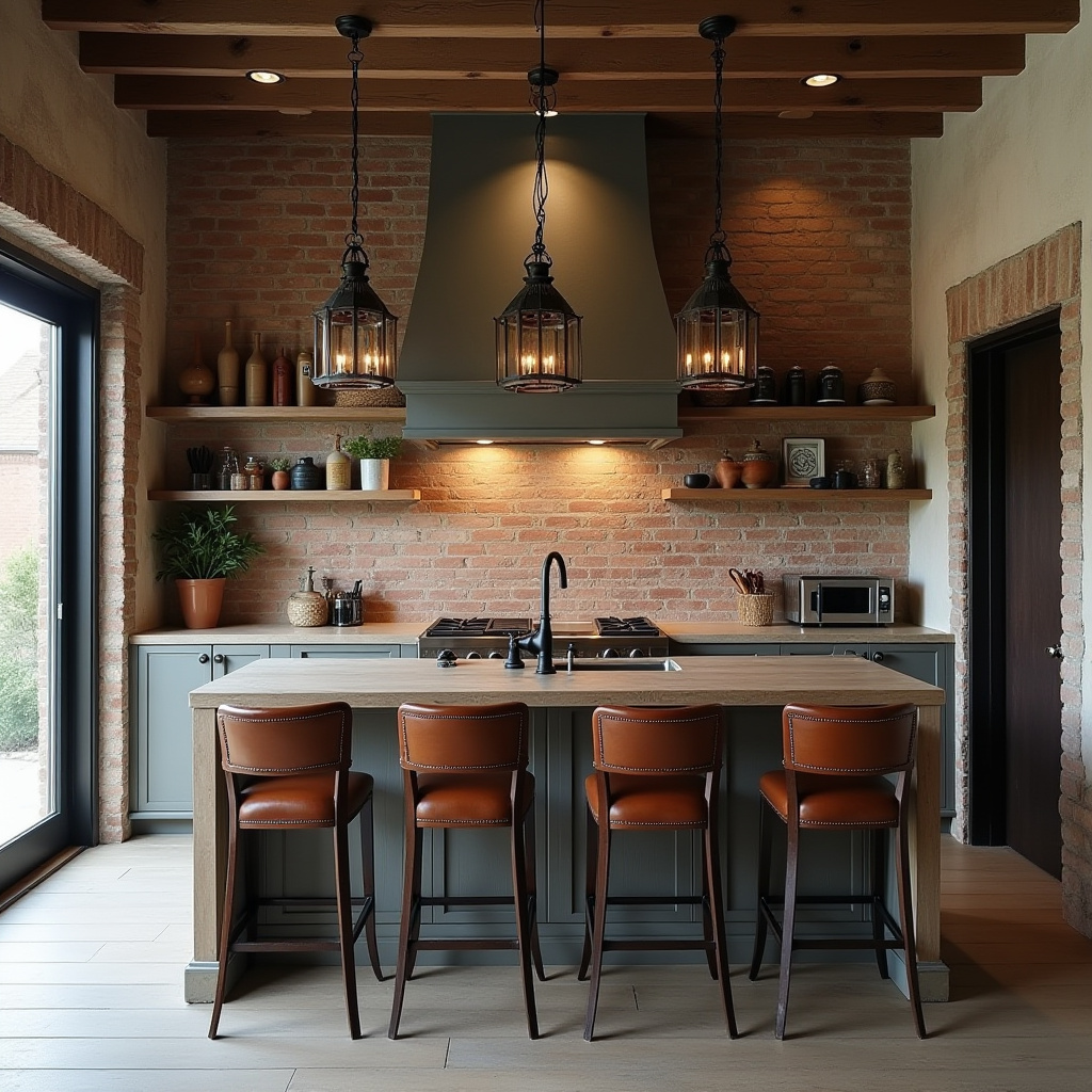 grey boho kitchen 7