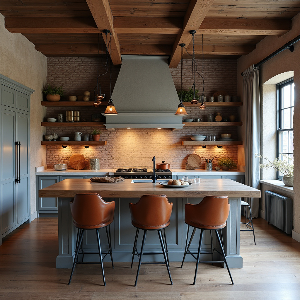 grey boho kitchen 8