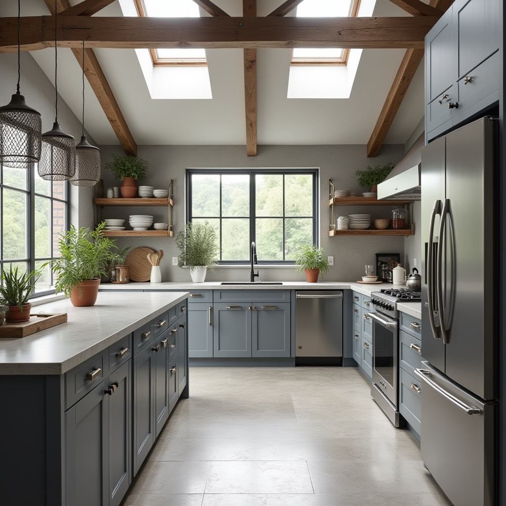 grey boho kitchen 9