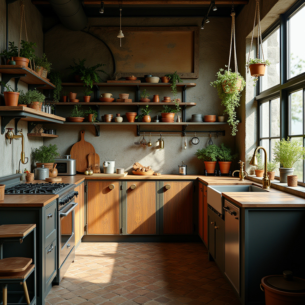 industrial boho kitchen 17