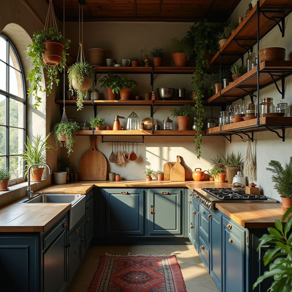 industrial boho kitchen 18