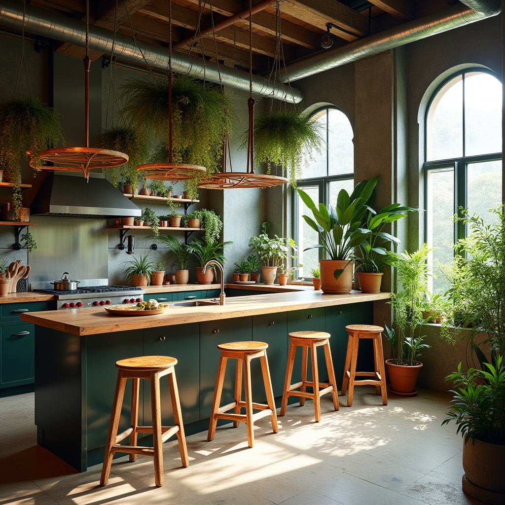 industrial boho kitchen 19