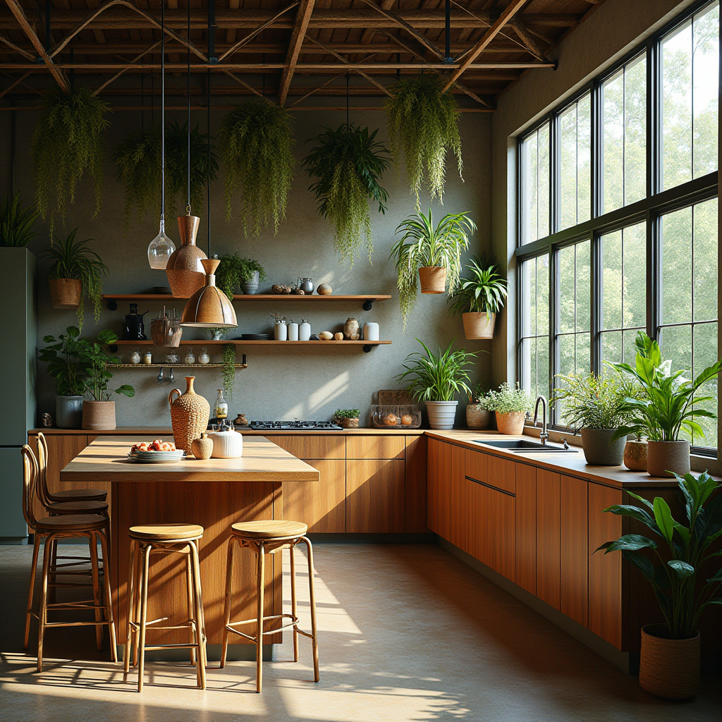industrial boho kitchen 20