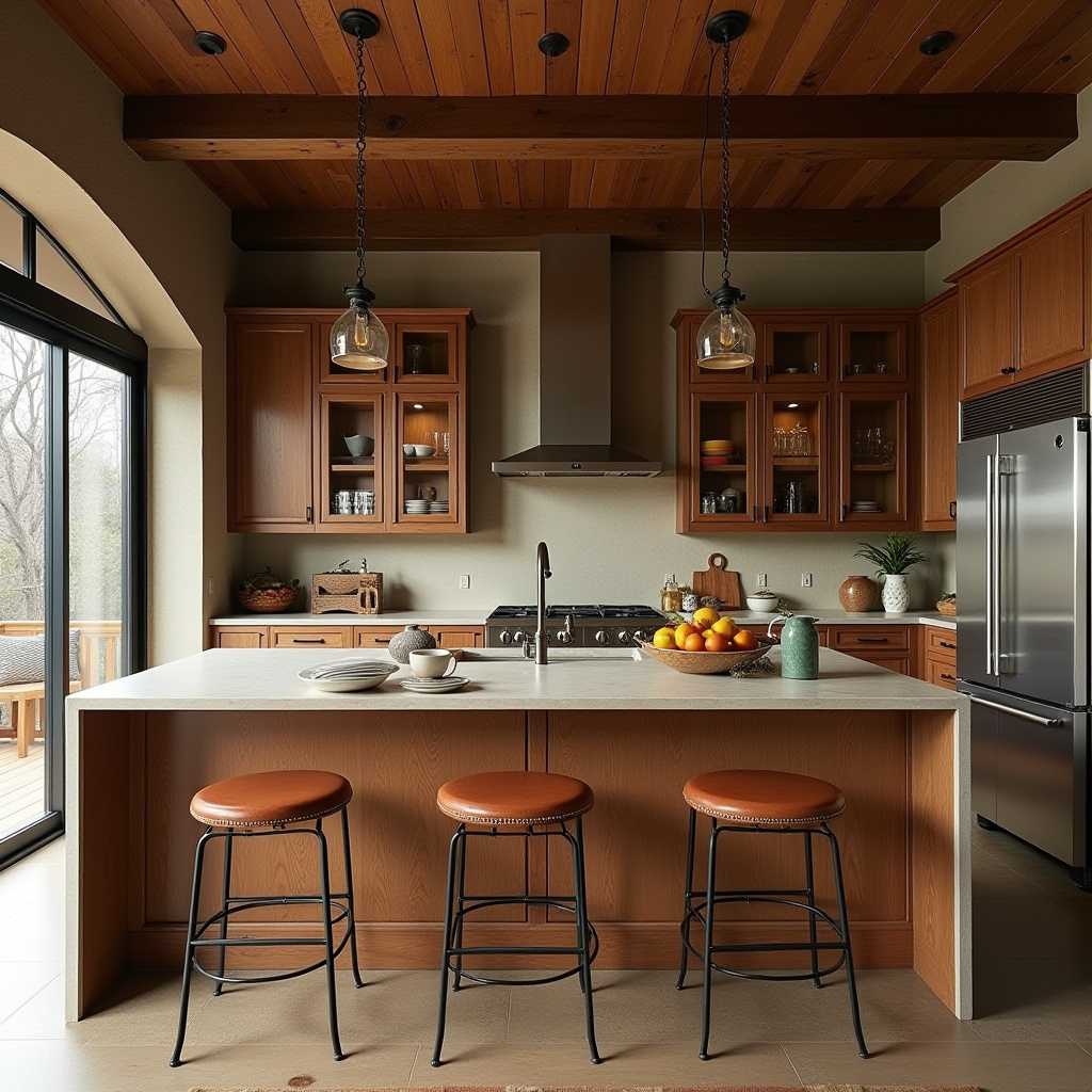 industrial boho kitchen 34
