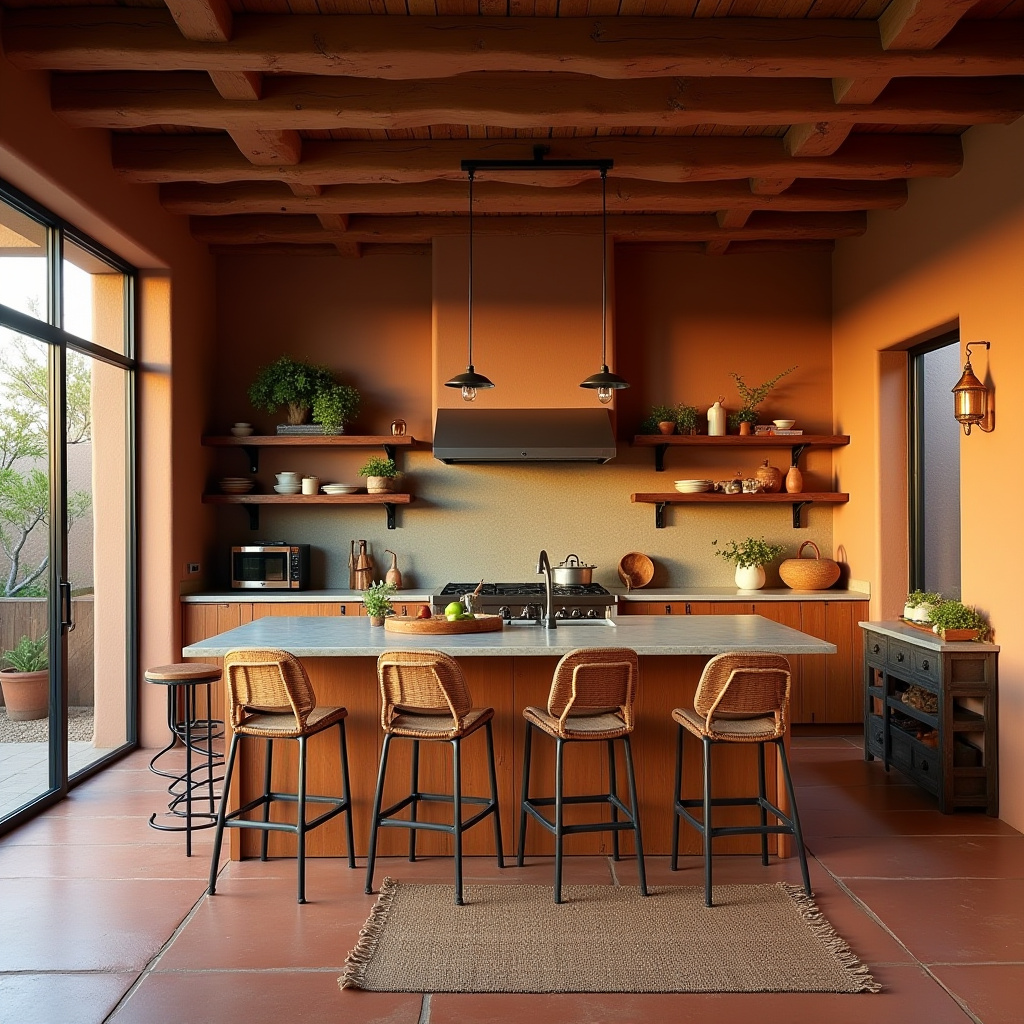 industrial boho kitchen 35