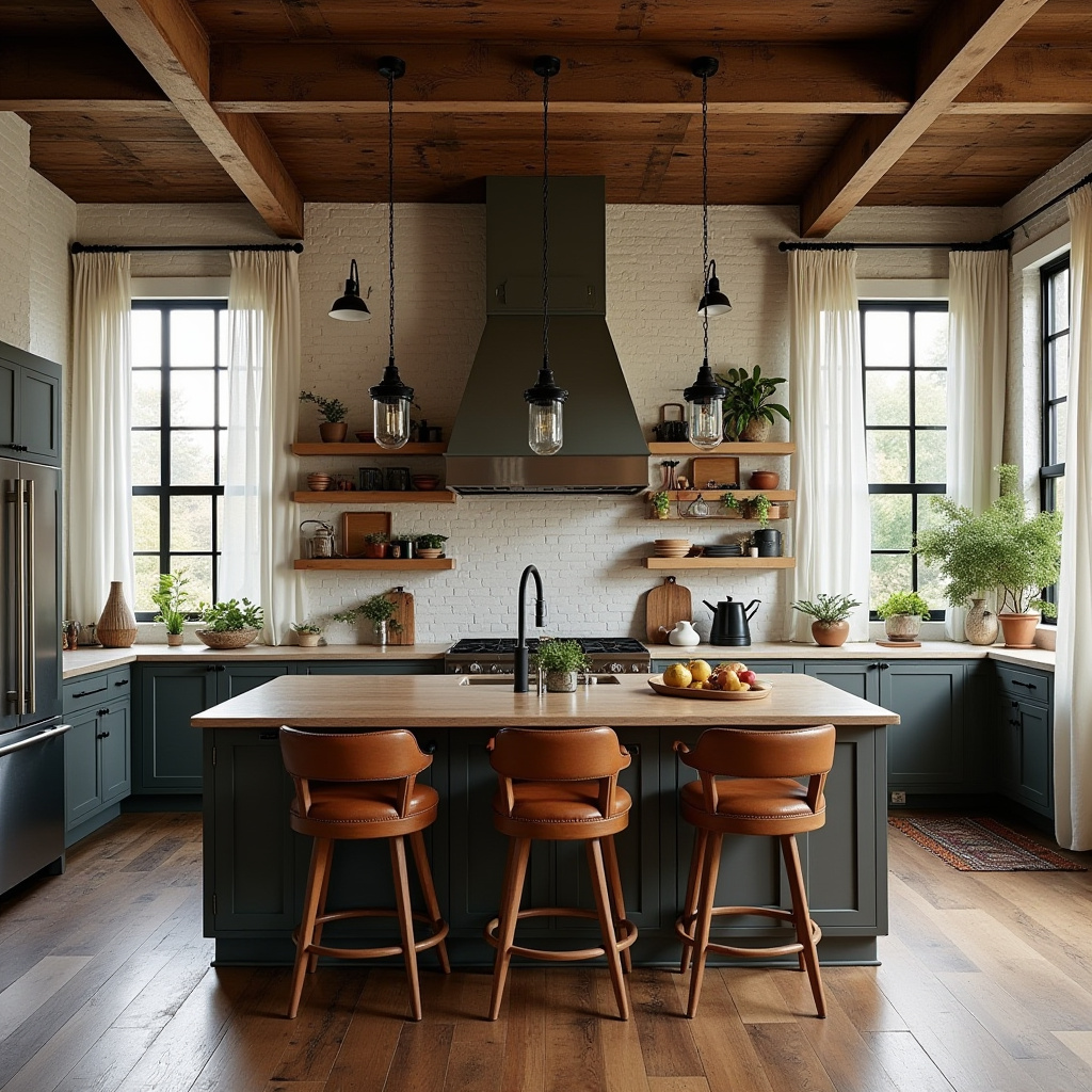industrial boho kitchen 9
