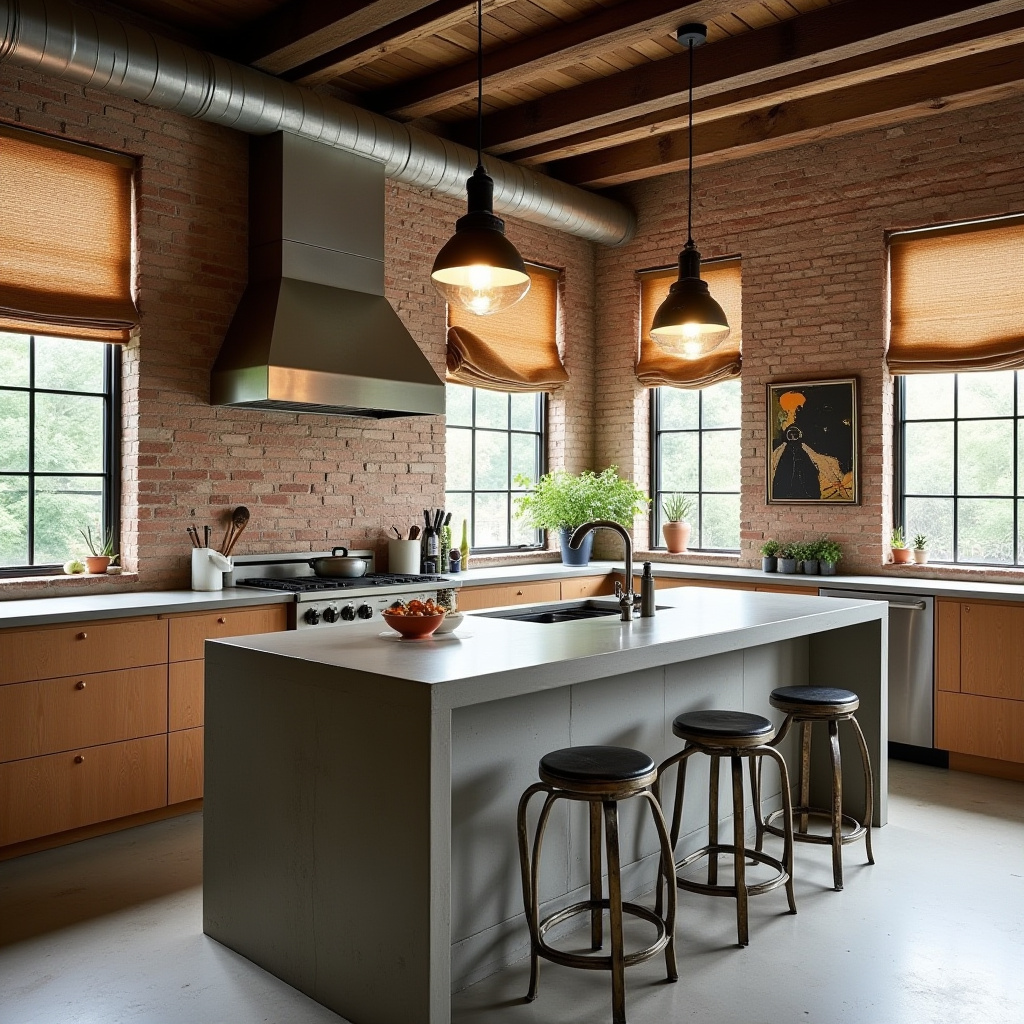 mid century boho kitchen 11