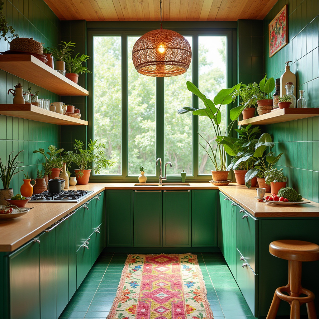 mid century boho kitchen 14
