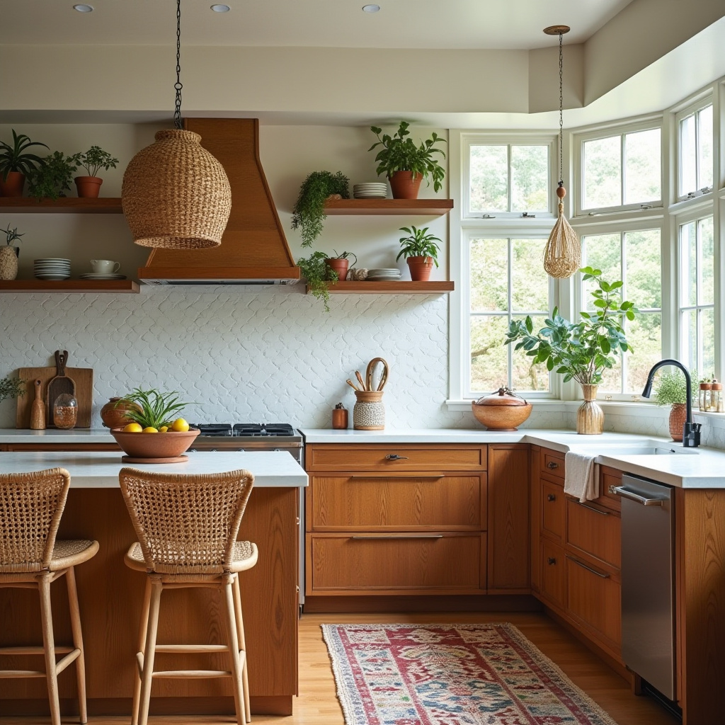 mid century boho kitchen 2