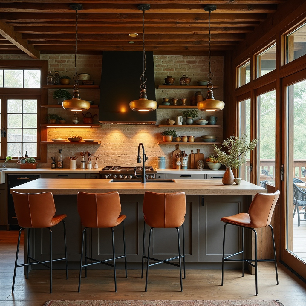 mid century boho kitchen 21