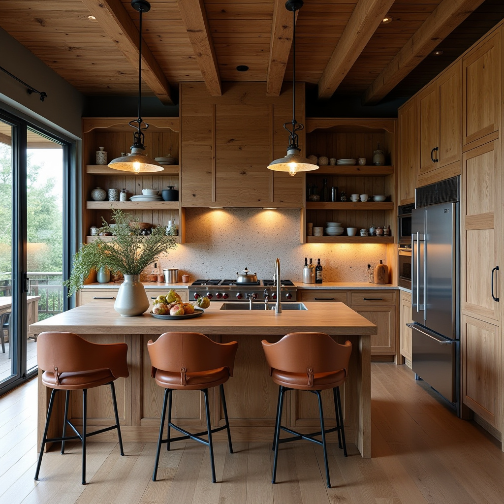 mid century boho kitchen 22