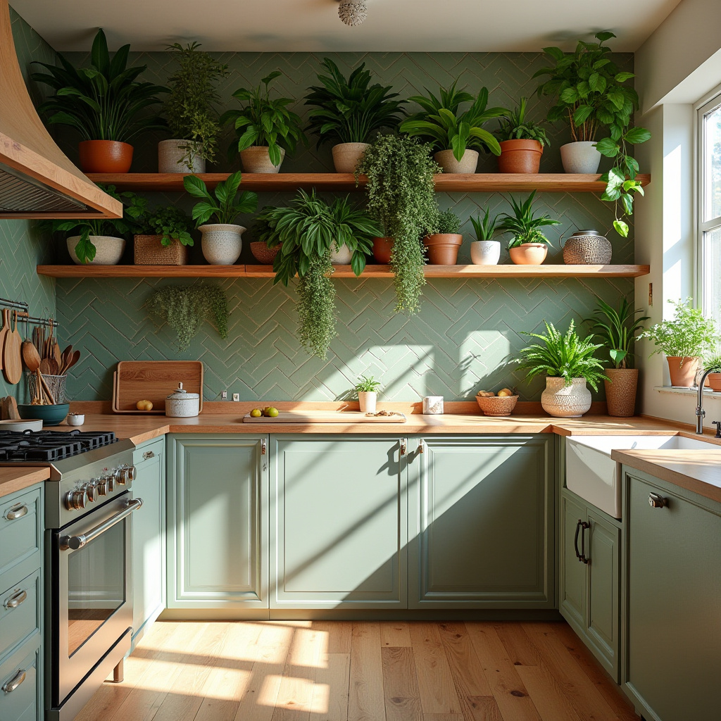 mid century boho kitchen 26