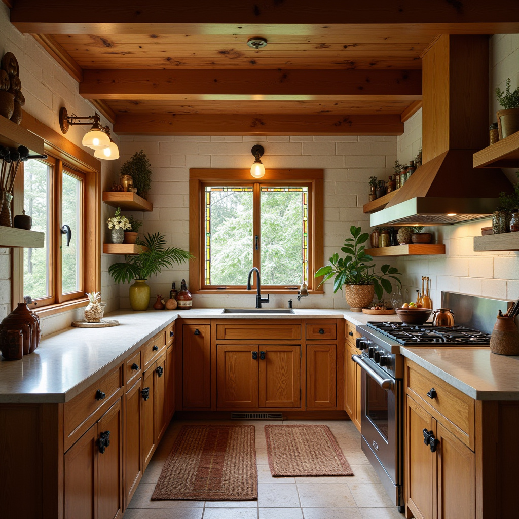 mid century boho kitchen 29