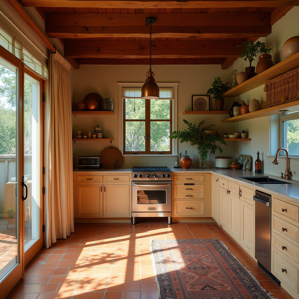 mid century boho kitchen 3
