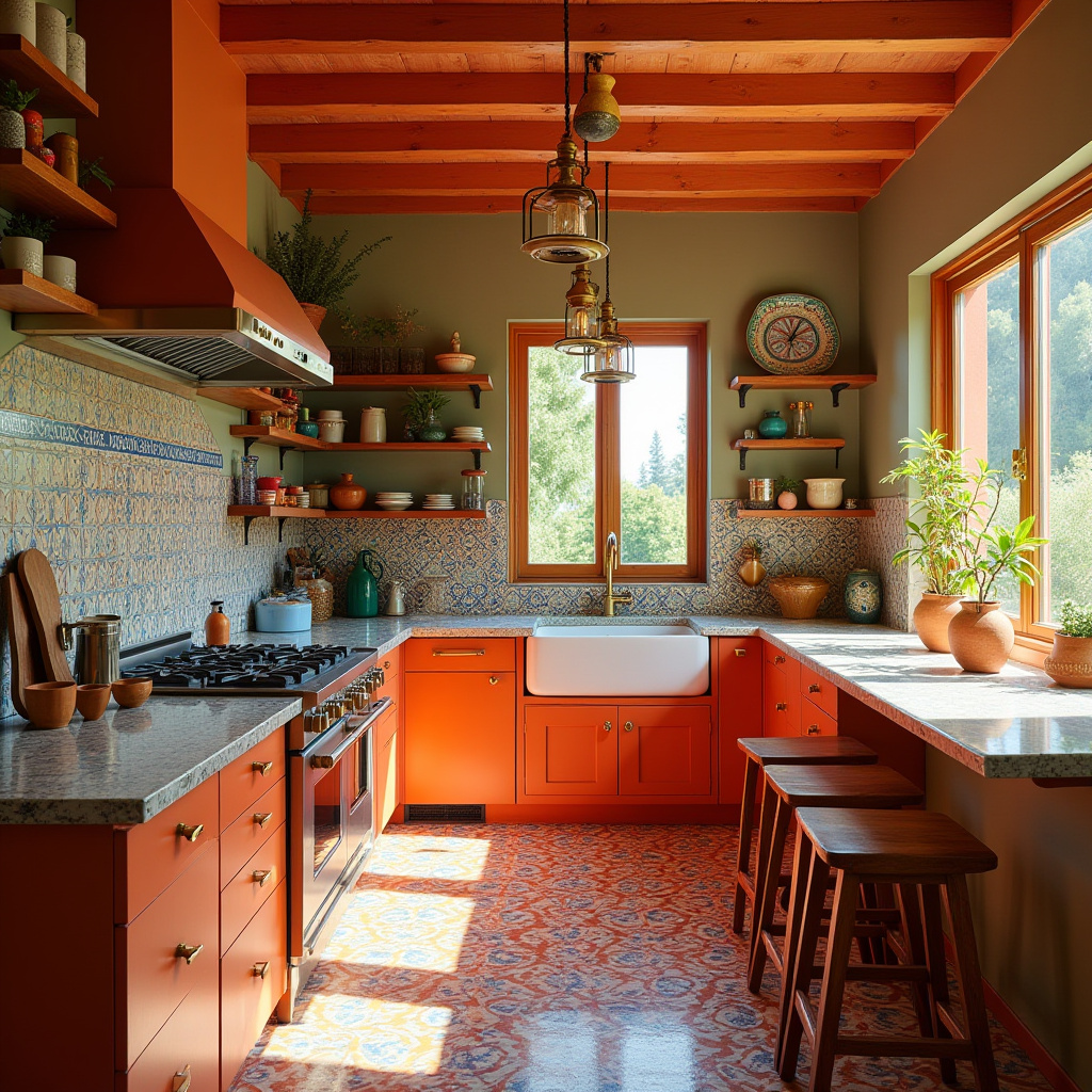 mid century boho kitchen 32
