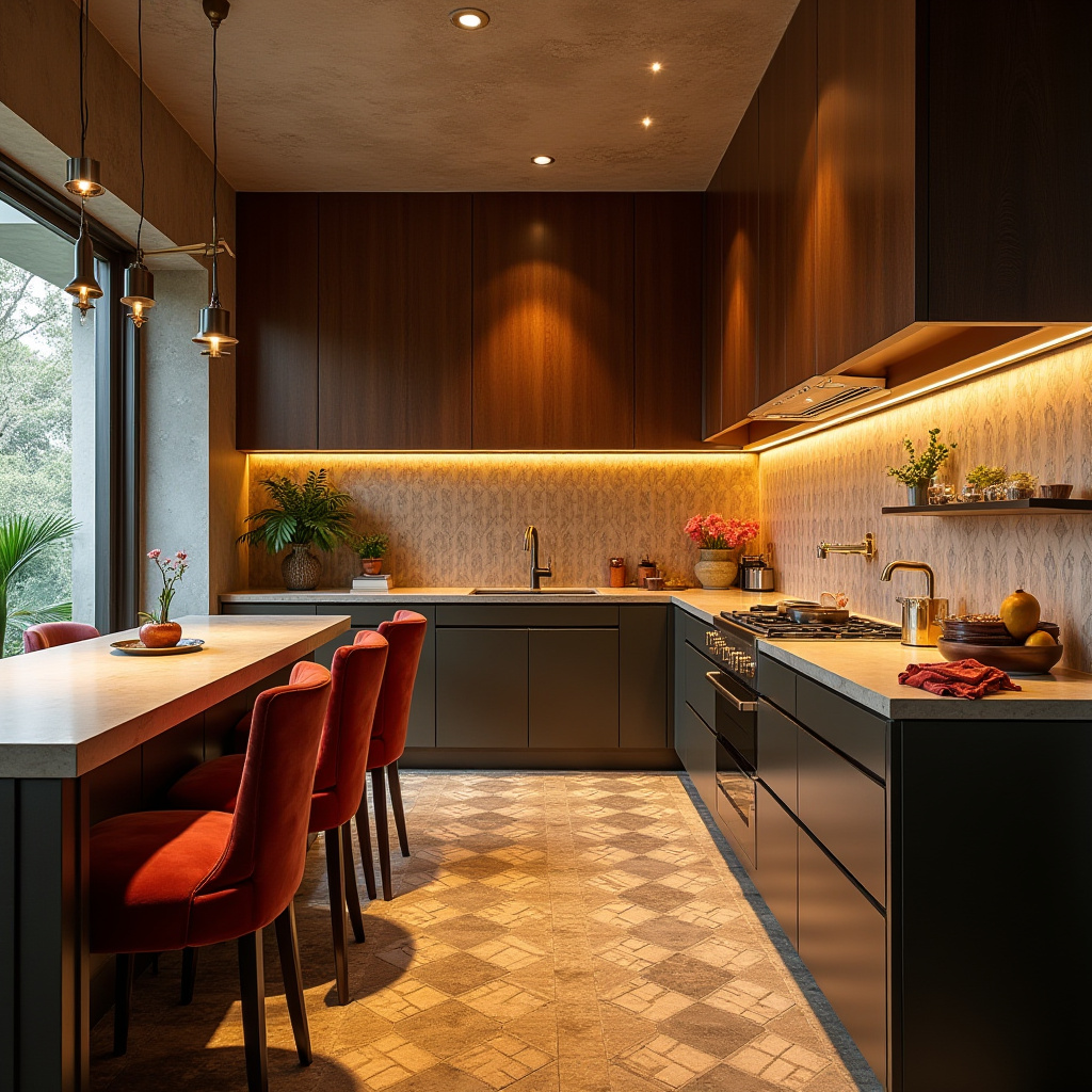 mid century boho kitchen 35