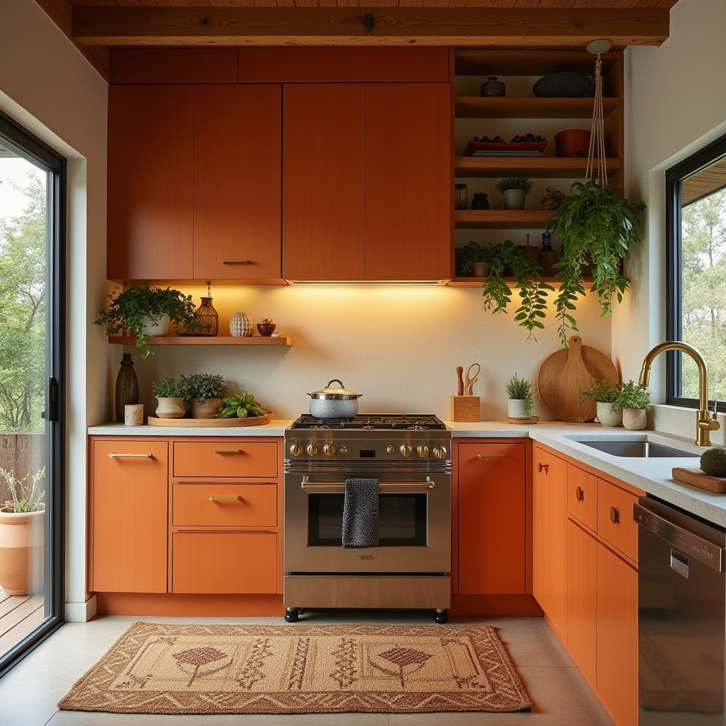mid century boho kitchen 5