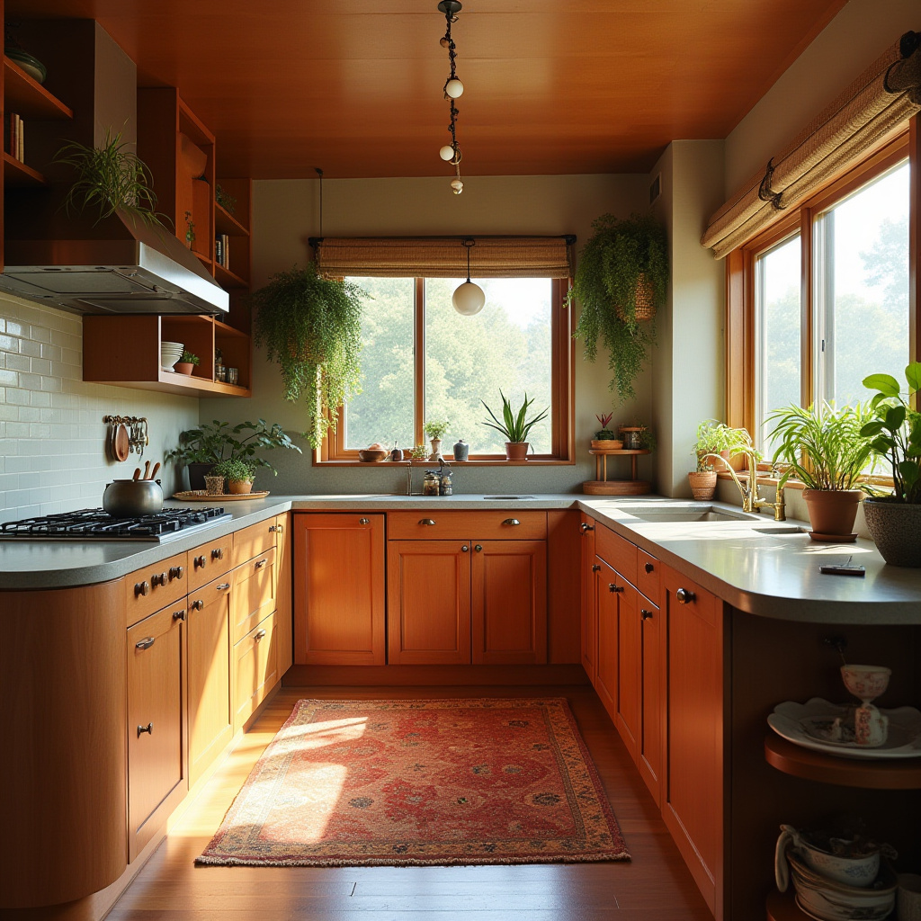 mid century boho kitchen 6