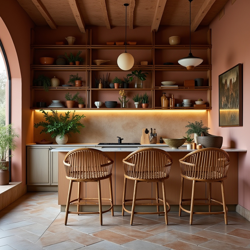 mid century boho kitchen 7