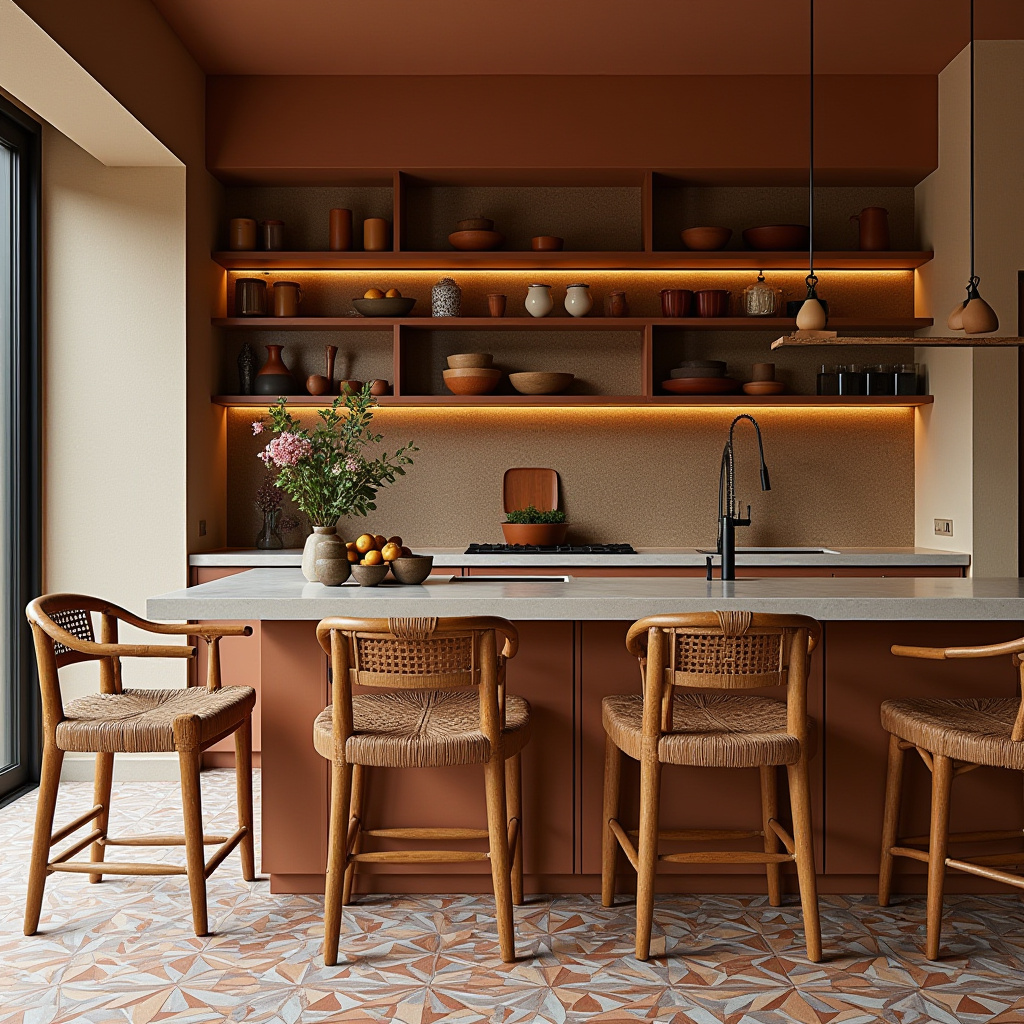 mid century boho kitchen 8