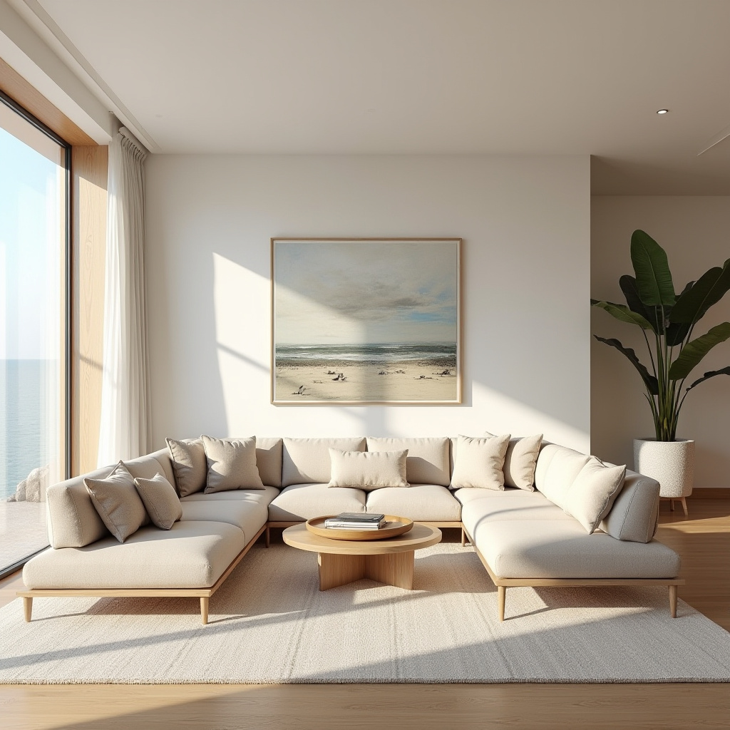 mid century boho living room 19