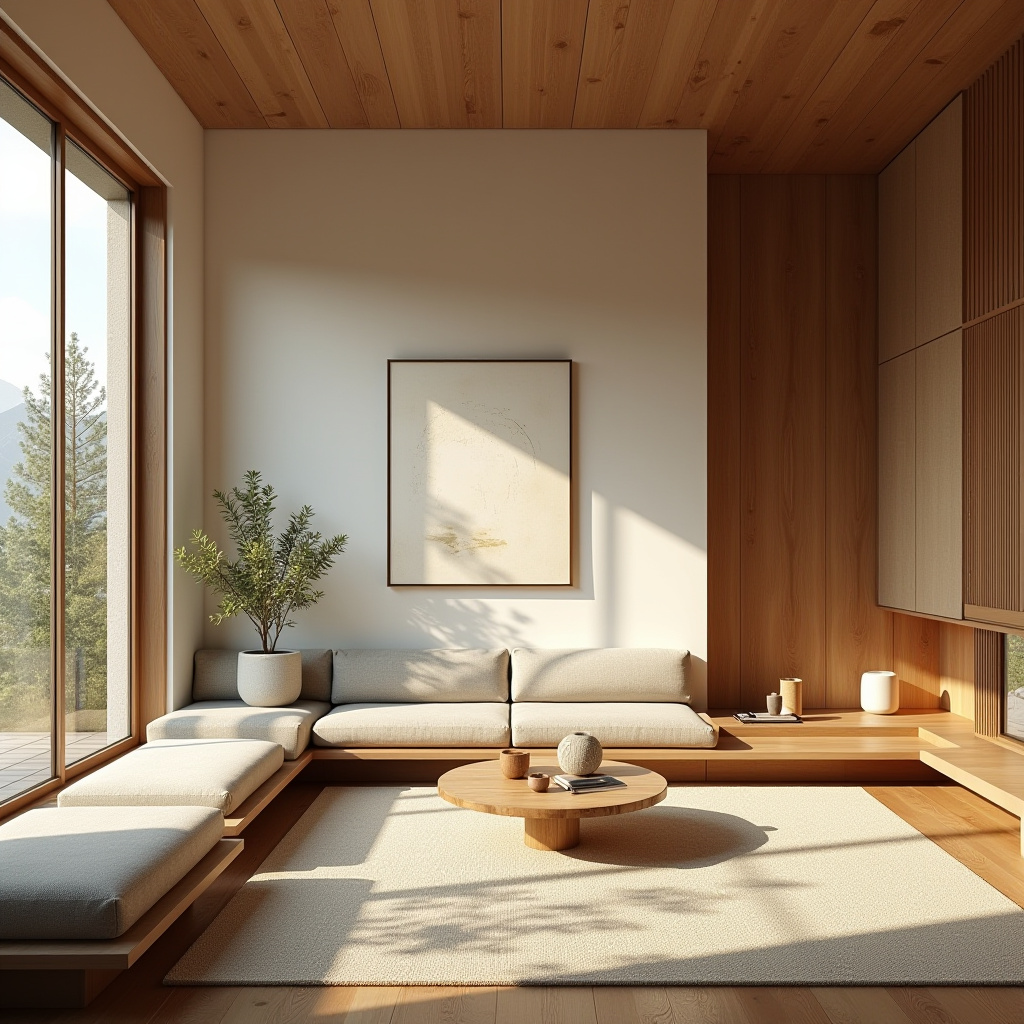 mid century boho living room 25