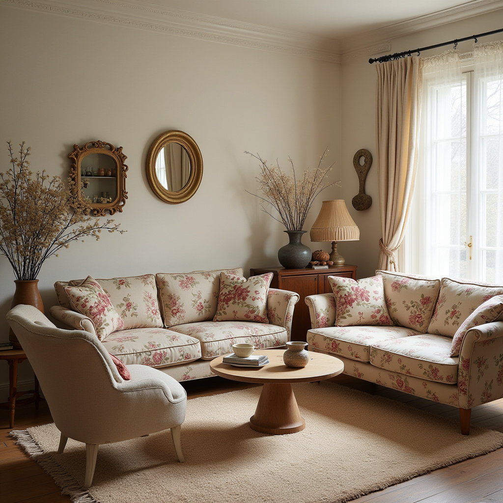 mid century boho living room 31