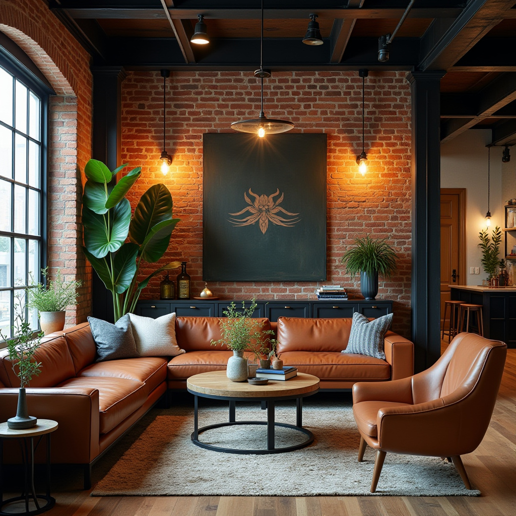 mid century boho living room 34