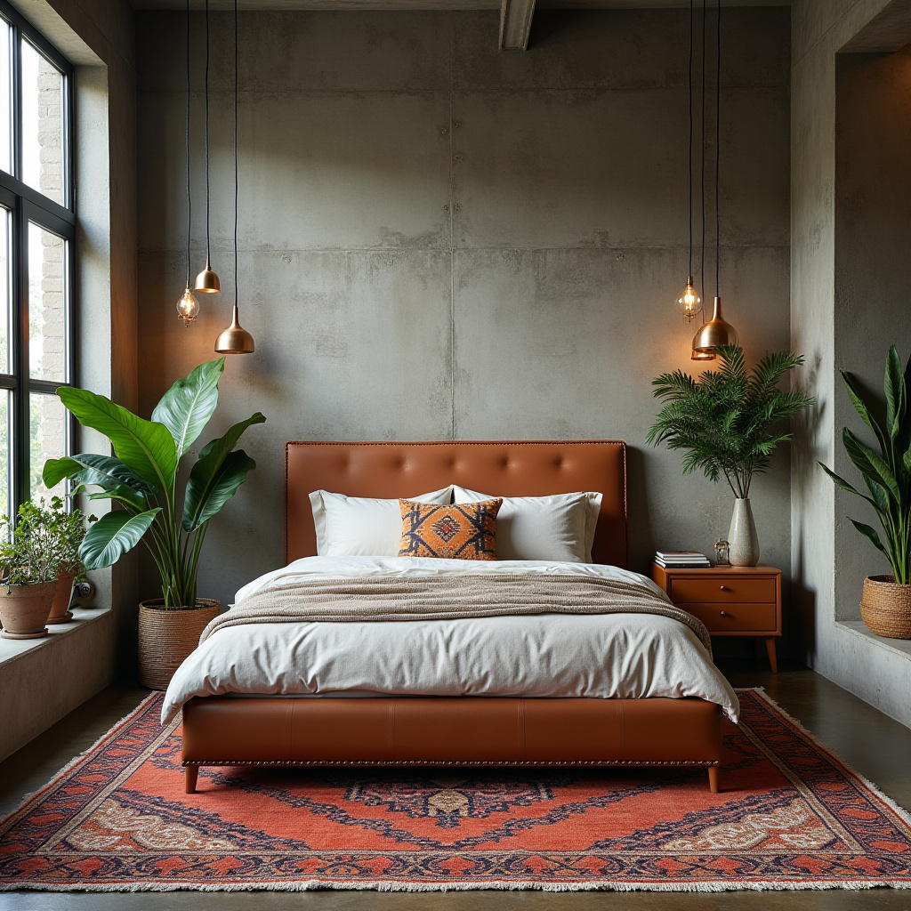 mid century modern boho bedroom 10