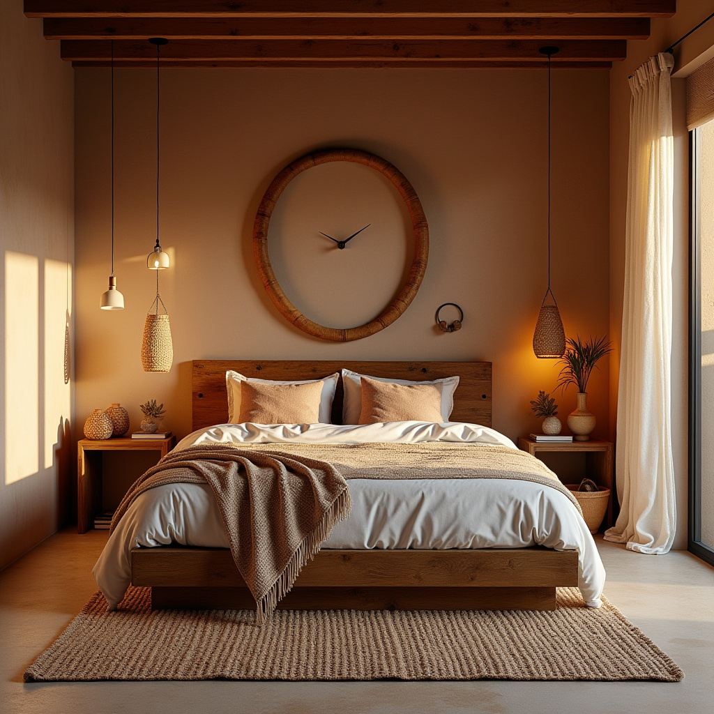 mid century modern boho bedroom 17