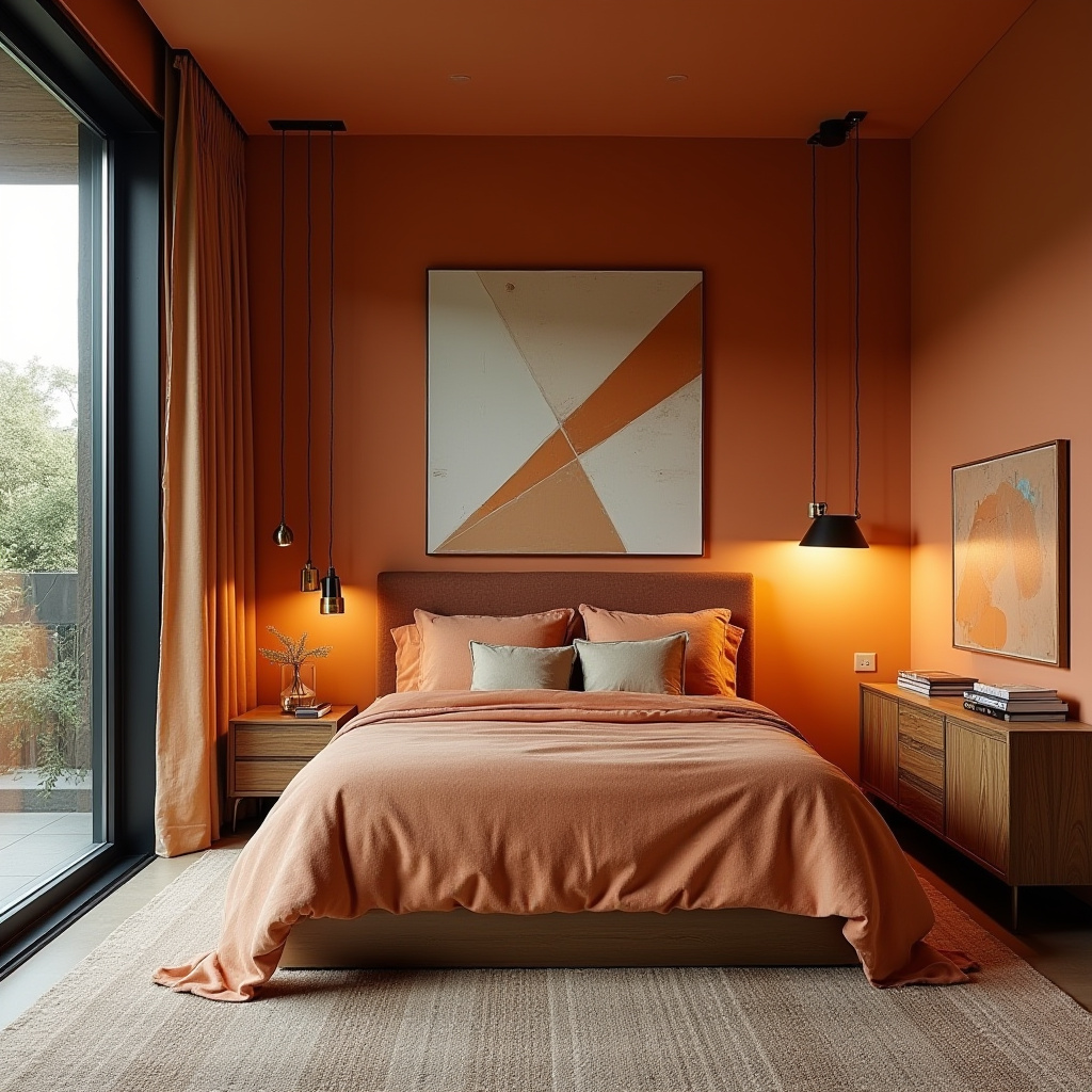 mid century modern boho bedroom 35