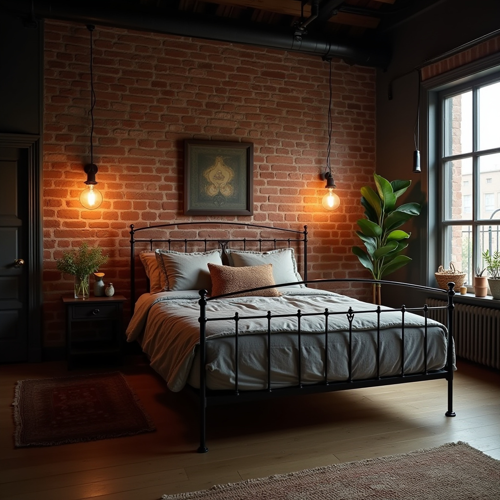 mid century modern boho bedroom 37