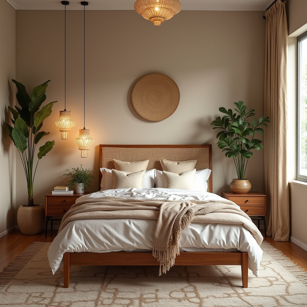 mid century modern boho bedroom 4