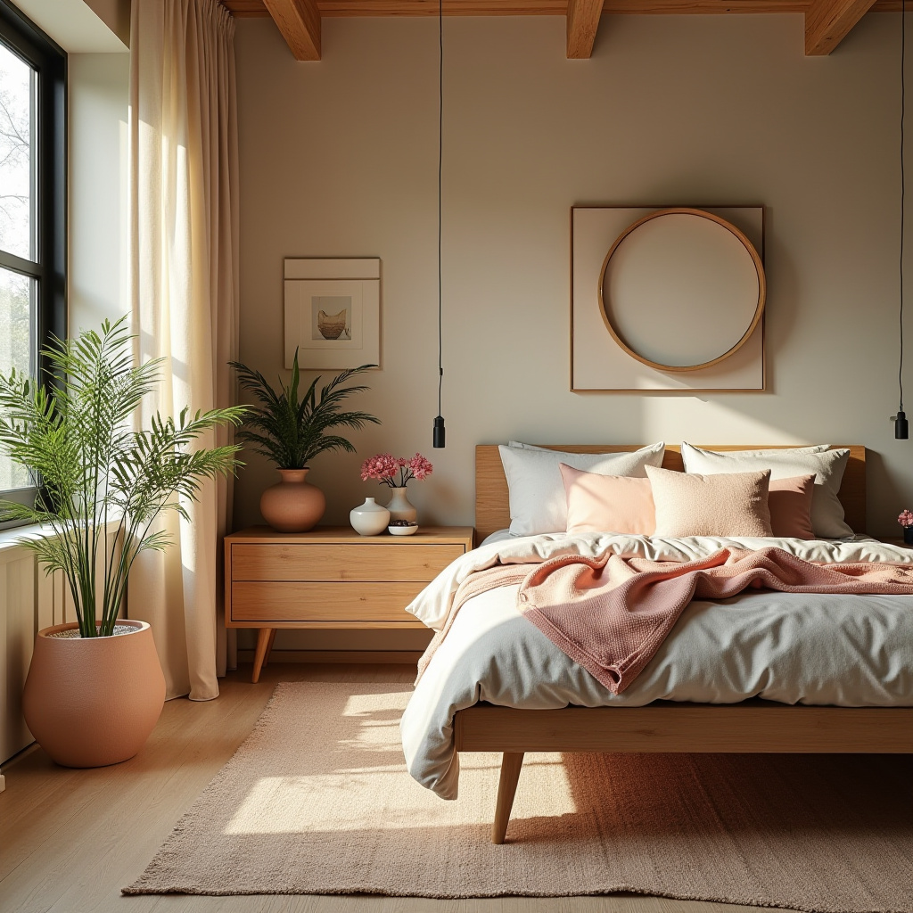 mid century modern boho bedroom 40